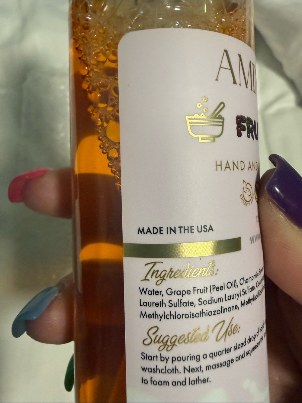Aminnah “Fruit Loops” Hand & Body foaming Cleanser! NEW! Smell matches the name! - Picture 7 of 7